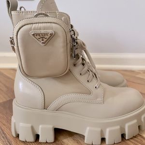 ** AUTHENTIC** Prada Monolith Mini Bag Lug Sole Combat Boot